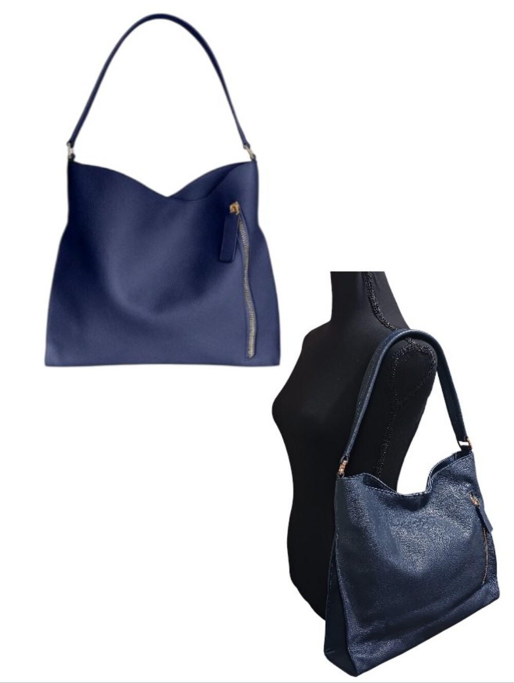 Tote Le Monde Florence Slouch Pebbled Leather Bag
